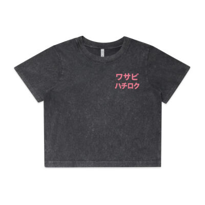 Wasabi 86 - AS Colour Womens Stone Wash Heavy Crop Tee Thumbnail